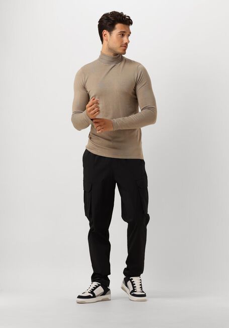 Taupe PURE PATH Coltrui ESSENTIAL KNIT TURTLENECK SWEATER - large
