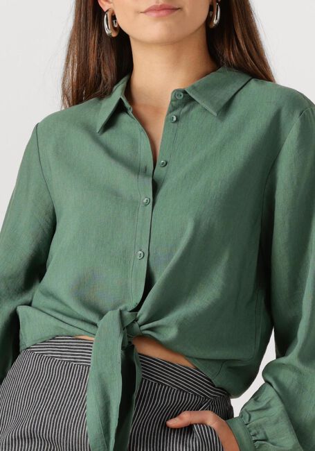 Donkergroene ANOTHER LABEL Blouses BOIS SHIRT L/S - large
