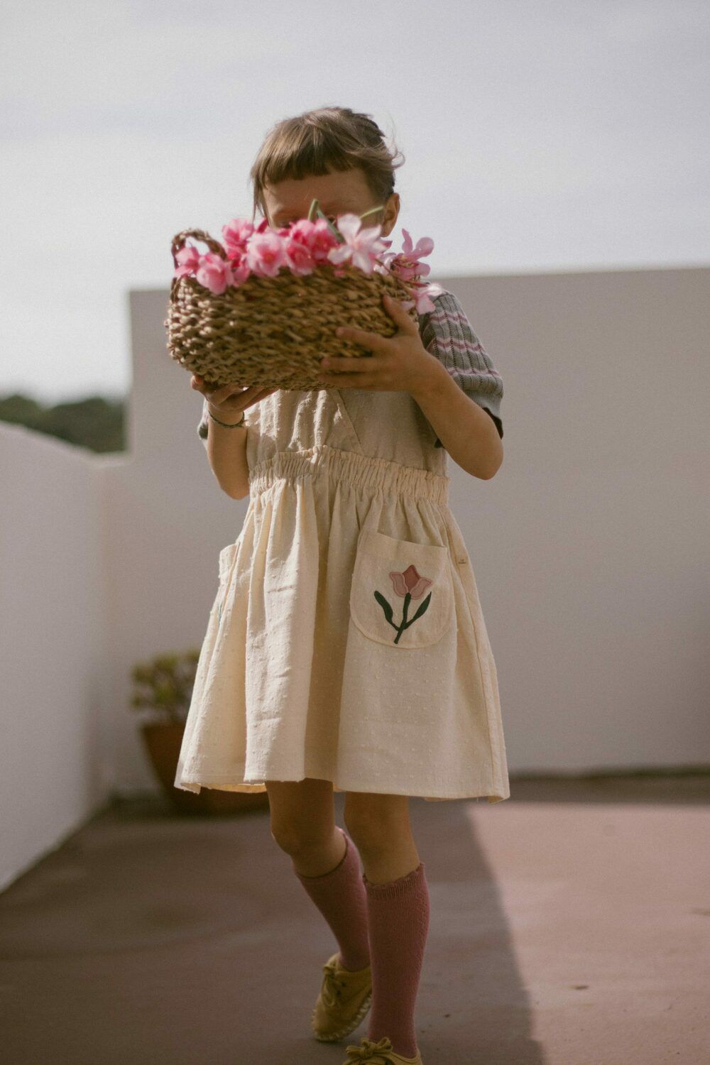 Ecru LIL' ATELIER Mini jurk NMFDALLAS LOOSE SKIRTALL - large