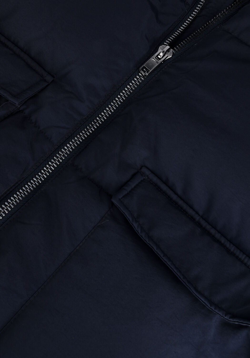 Donkerblauwe OBJECT Gewatteerde jas HANNA L/S LONG JACKET - large