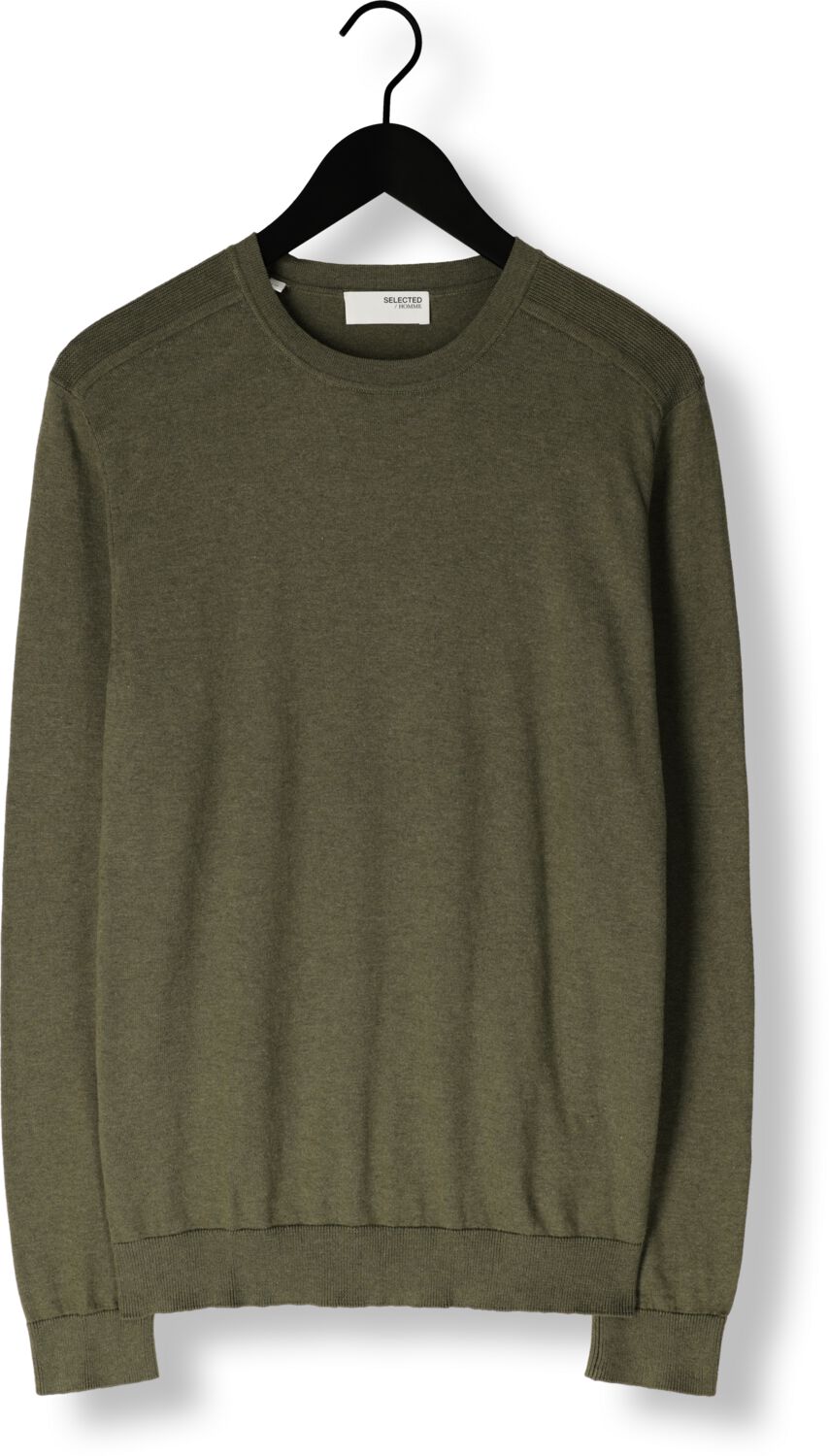 SELECTED HOMME Heren Truien & Vesten Slhberg Crew Neck Noos Groen