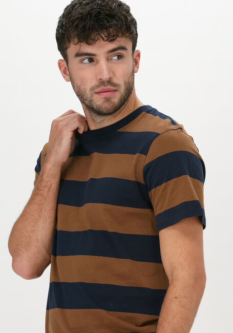 Donkerblauwe SELECTED HOMME T-shirt SLHSILAS STRIPE SS O-NECK TEE - large