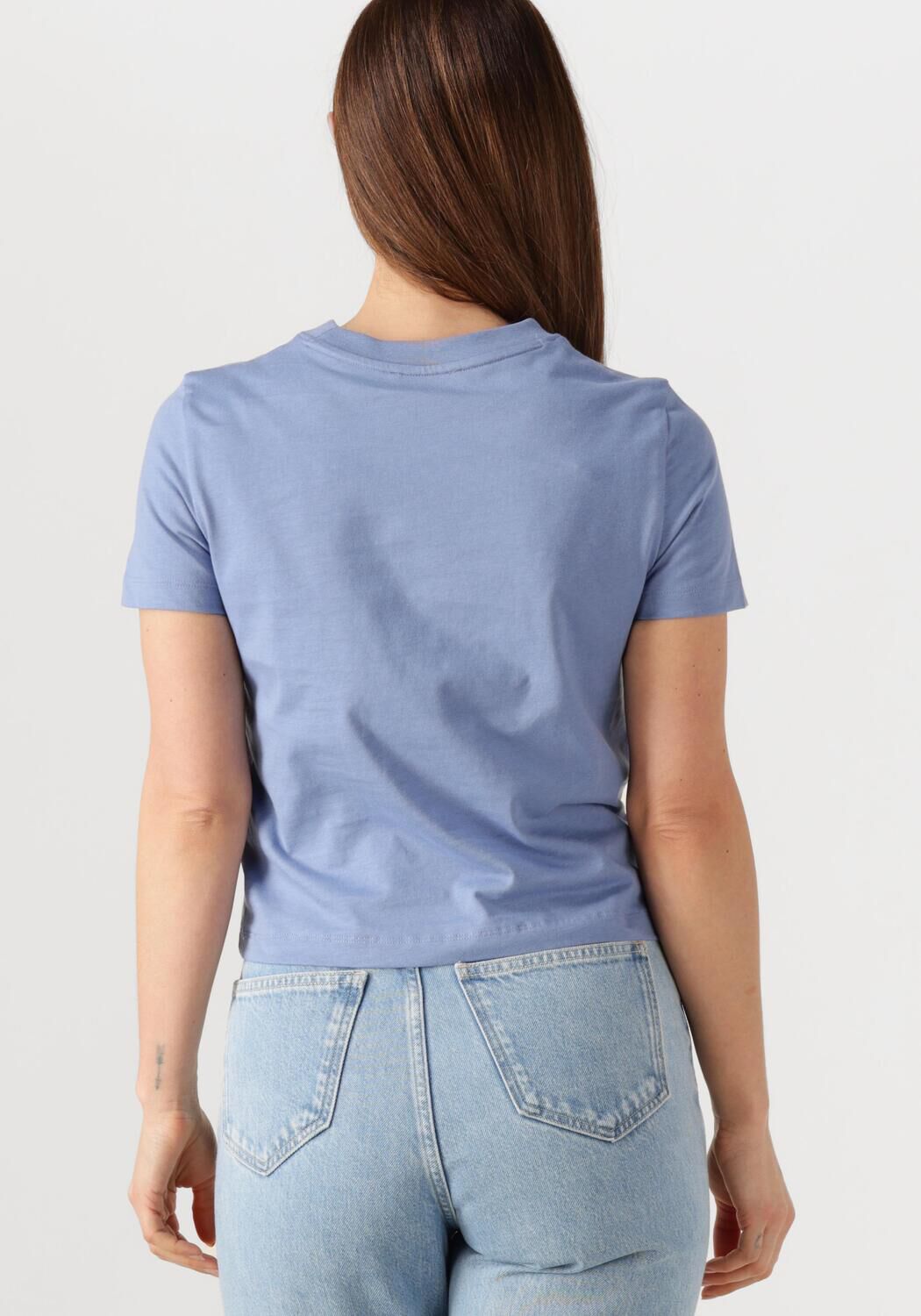 CALVIN KLEIN Dames Tops & T-shirts Placed Institutional Baby Tee Blauw