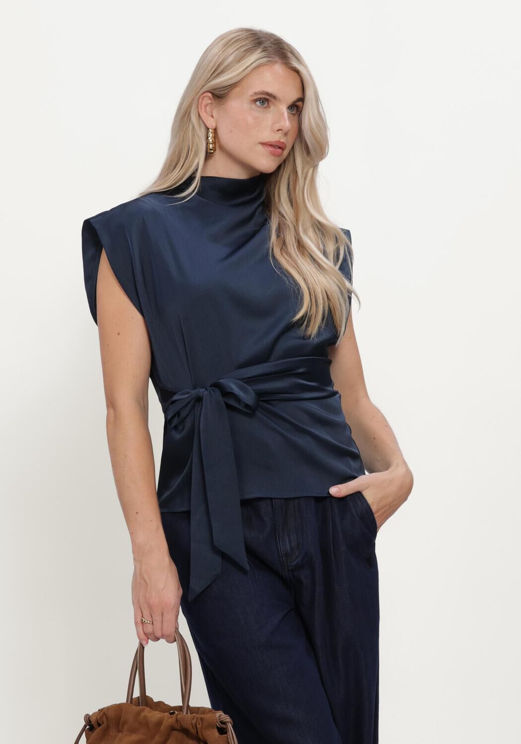 Donkerblauwe LINA LOCCHI Top LL-BARBARA - large