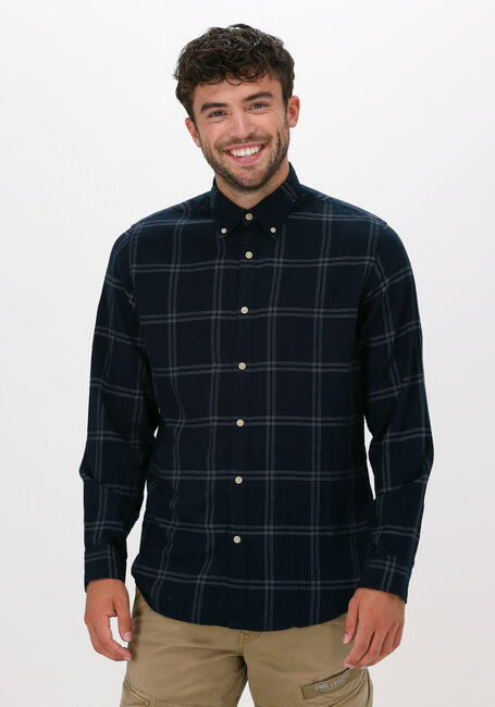 Blauwe SELECTED HOMME Casual overhemd SLIMFLANNEL SHIRT LS W - large