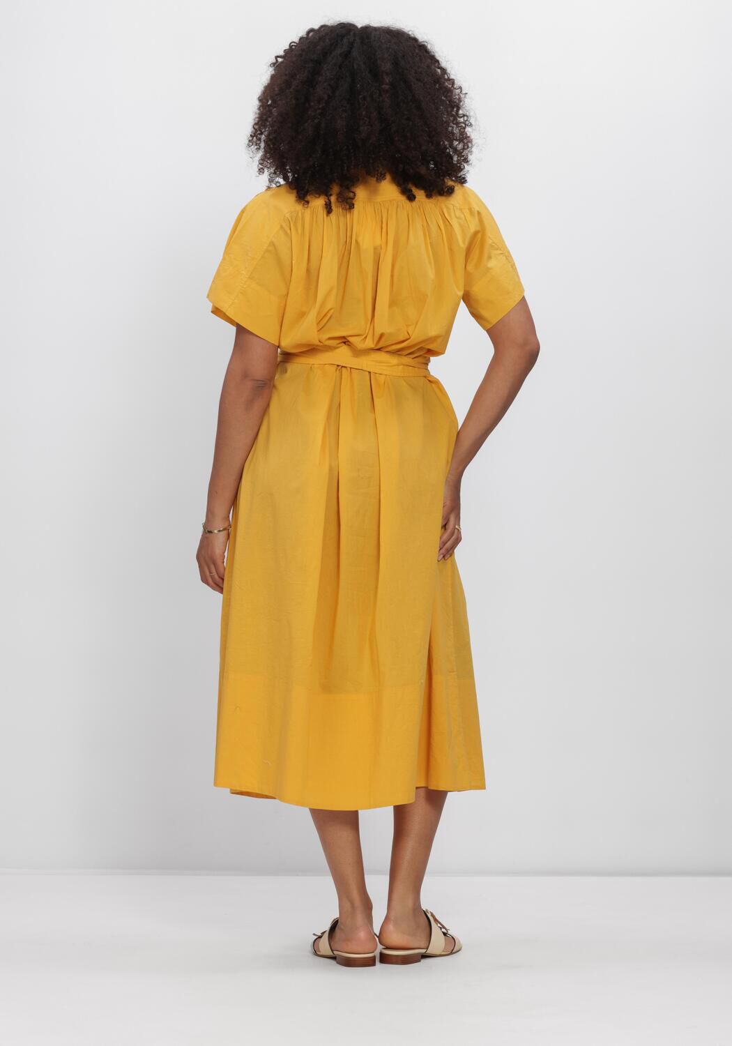Gele VANESSA BRUNO Midi jurk CIAO - large