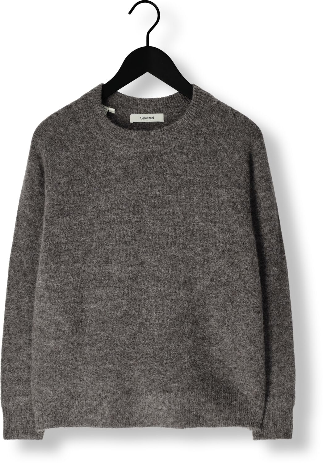SELECTED FEMME Dames Truien & Vesten Slflulu Ls Knit O-neck Grijs