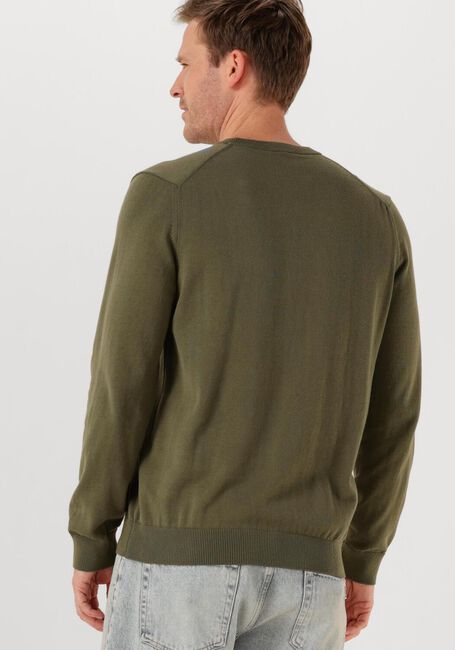 Khaki LACOSTE Trui REGULAR FIT CREW NECK SWEATER - large