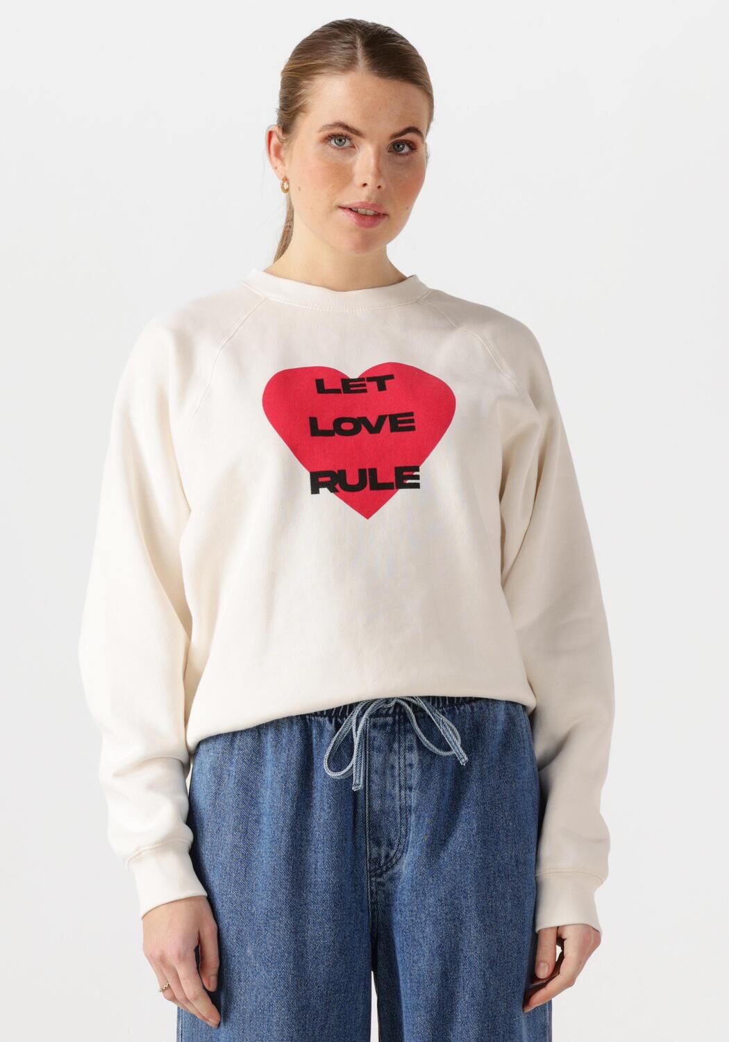 CATWALK JUNKIE Dames Truien & Vesten Graphic Sweater Ecru