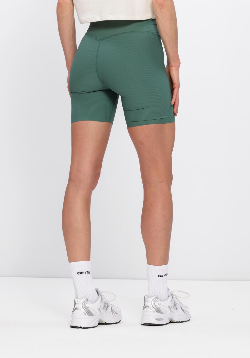 Groene BJORN BORG Sportshorts STUDIO RIBBED SHORTS - large