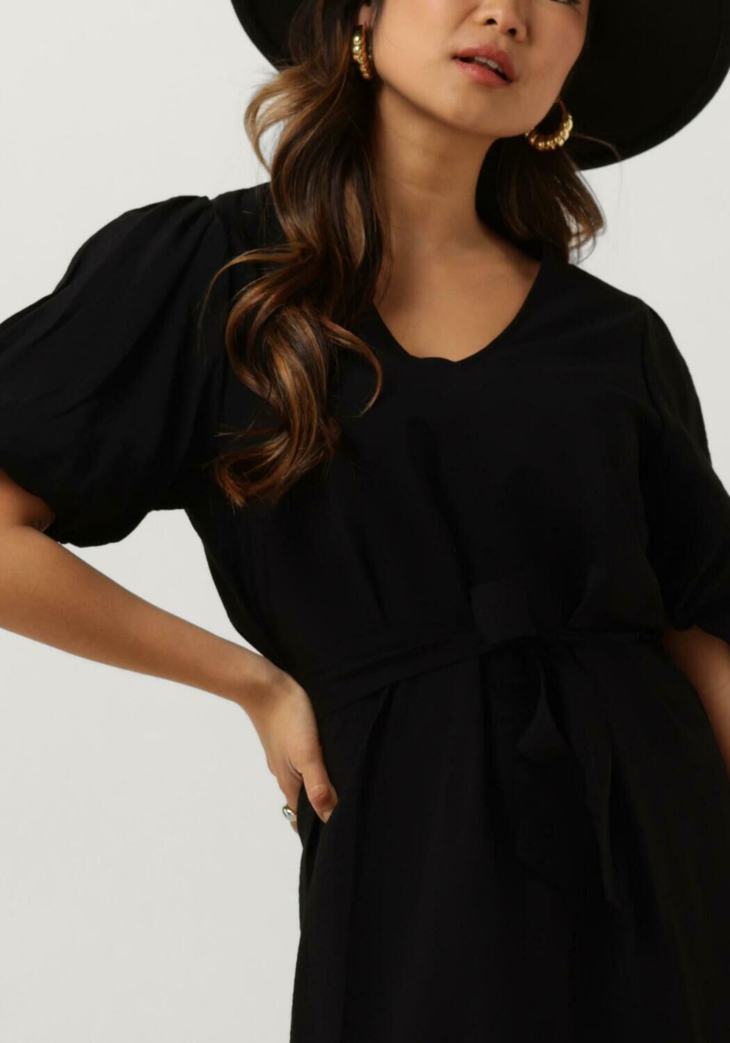 OBJECT Dames Jurken Objjacira 2 4 V-neck Dress Zwart