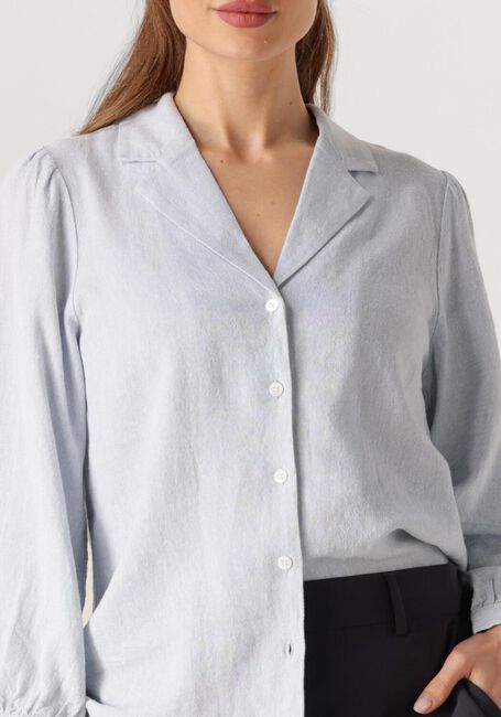 Lichtblauwe MSCH COPENHAGEN Blouses MSCHPENNIE GINIA 3 4 SHIRT - large