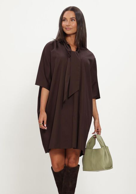 Bruine Y.A.S. Mini jurk YASKAREN 3/4 DRESS - large