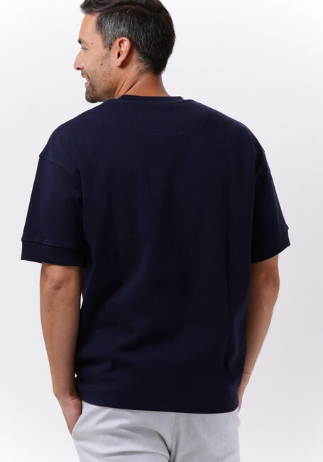 Blauwe SELECTED HOMME T-shirt SLHOVERSIZECORTON SS O-NECK TEE W - large
