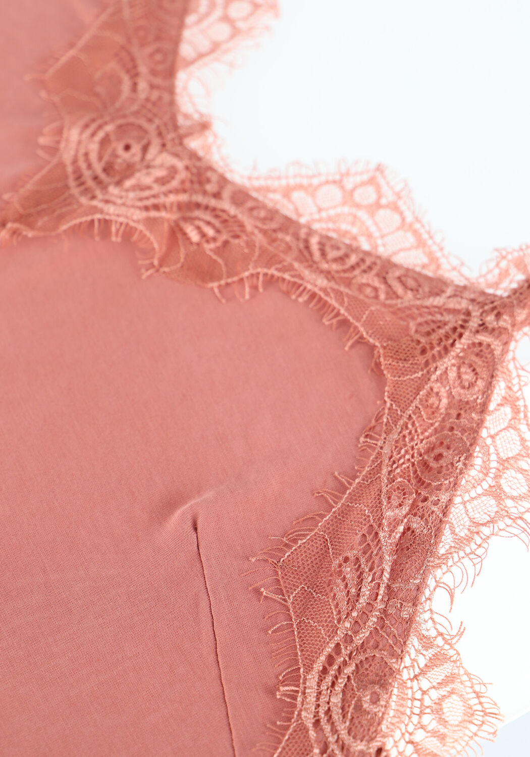 Oranje MSCH COPENHAGEN Top LILLIANE FENYA LACE SINGLET - large