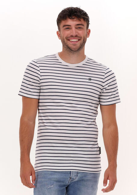 Grijze G-STAR RAW T-shirt STRIPE SLIM R T - large