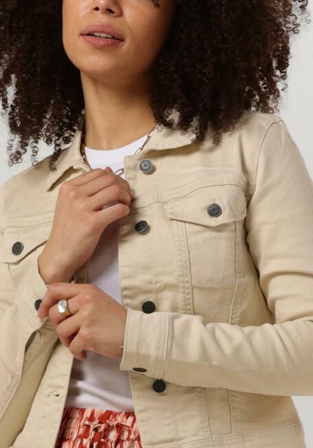 Beige OBJECT Spijkerjas OBJWIN NEW DENIM JACKET NOOS - large