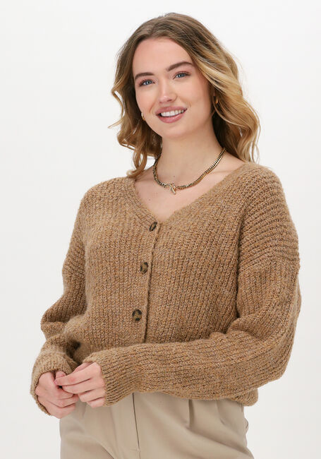 Beige ANOTHER LABEL Vest ADA CARDIGAN L/S - large