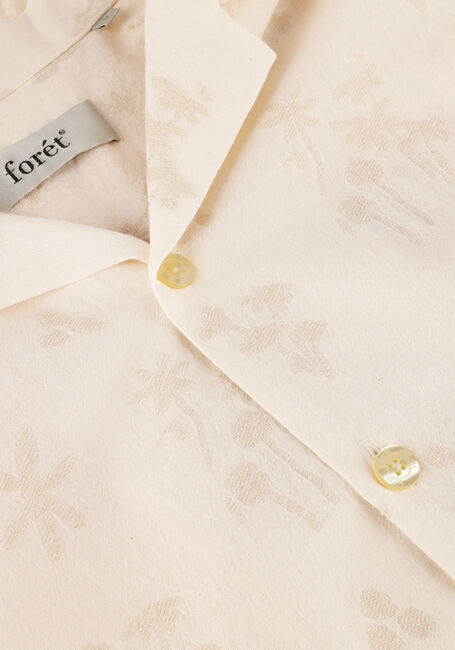 Beige FORÉT Casual overhemd PEER FLOWER JACQUARD SS SHIRT Beige FORÉT Casual overhemd PEER FLOWER JACQUARD SS SHIRT - large