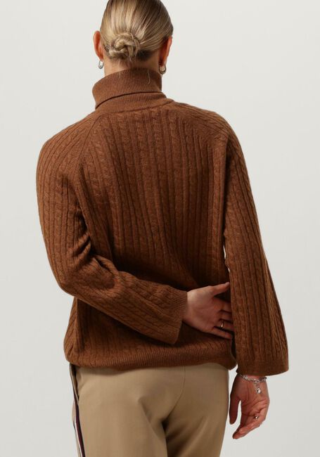 Cognac TOMMY HILFIGER Coltrui SOFT WOOL AO CABLE ROLL-NK SWT - large
