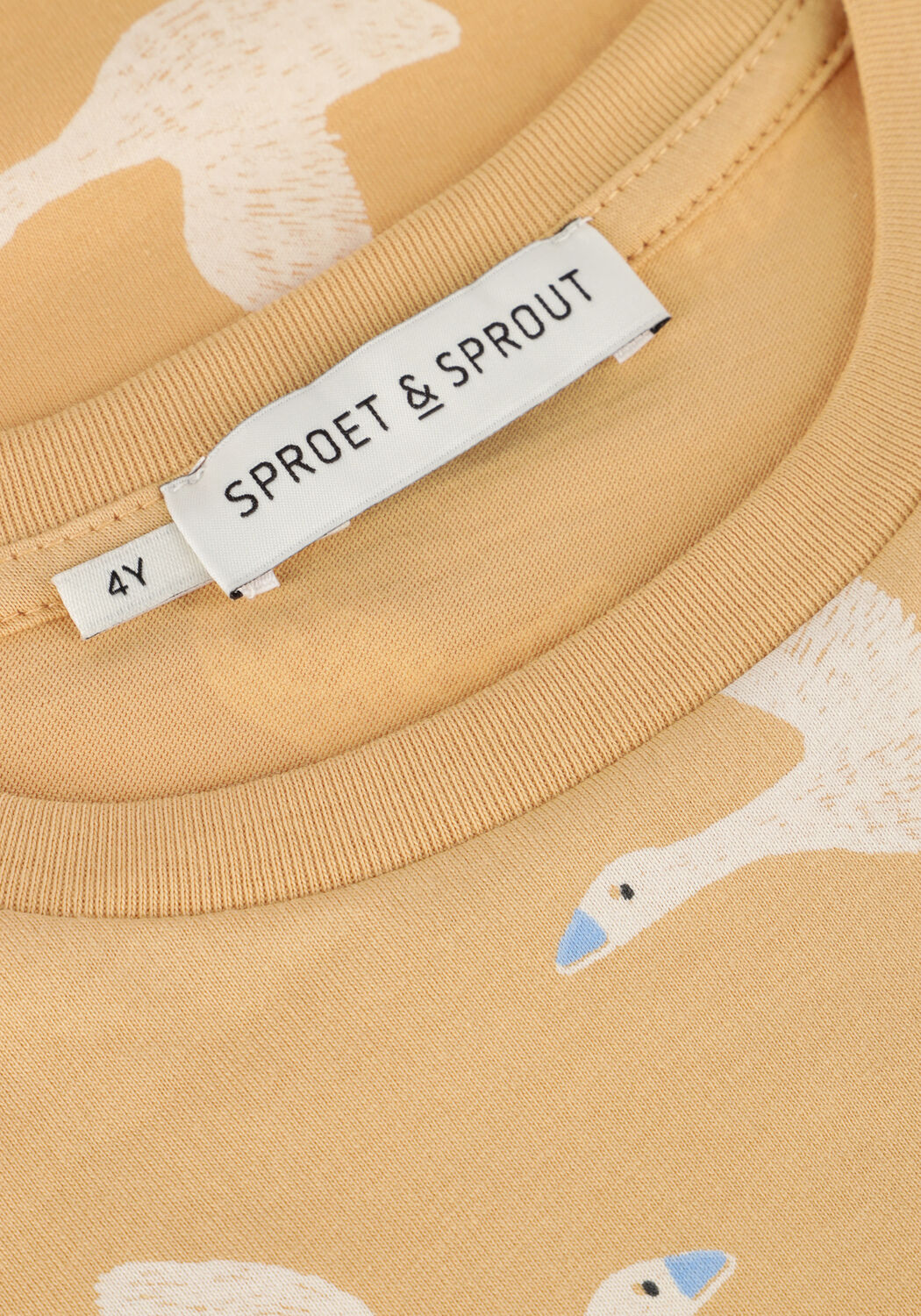 Sproet & Sprout Jongens Polo's & T-shirts T-shirt Goose Print Beige