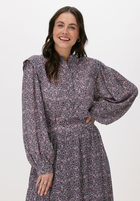 Paarse MSCH COPENHAGEN Blouses HEDDE RIKKELIE LS SHIRT AOP - large