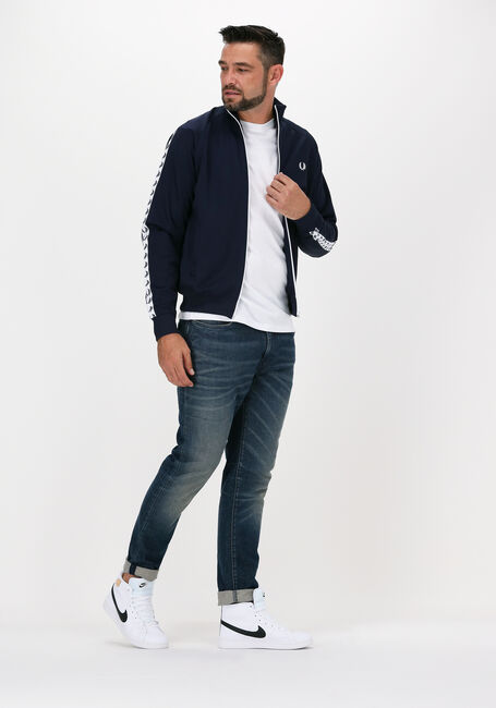 Blauwe FRED PERRY Vest TAPED TRACK JACKET Blauwe FRED PERRY Vest TAPED TRACK JACKET - large