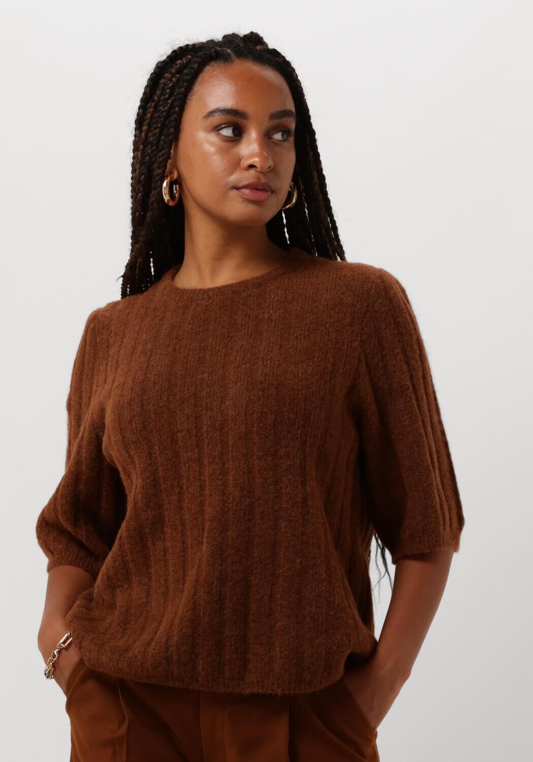 Gestuz Gebreide pullover met 1 2-mouwen model 'Alpha'