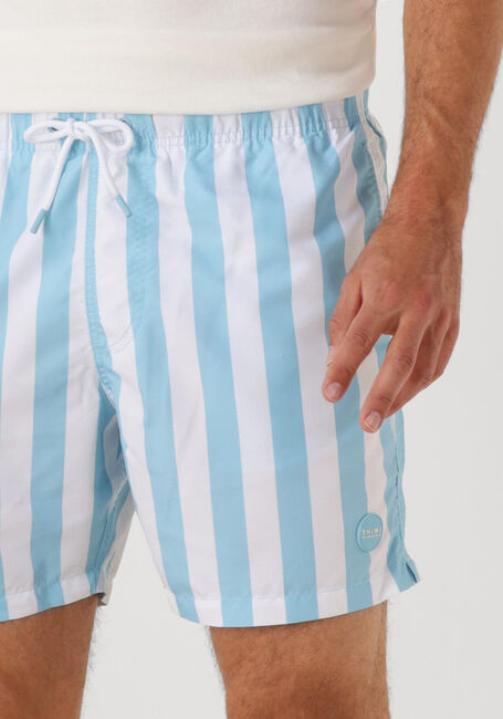 Lichtblauwe SHIWI Zwembroeken MEN SWIMSHORT BROAD STRIPE - large
