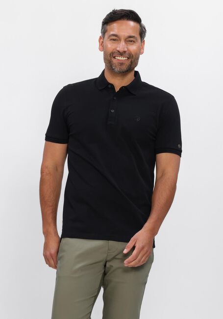 Zwarte CAST IRON Polo SLIM FIT FINE PIQUE ESSENTIAL - large