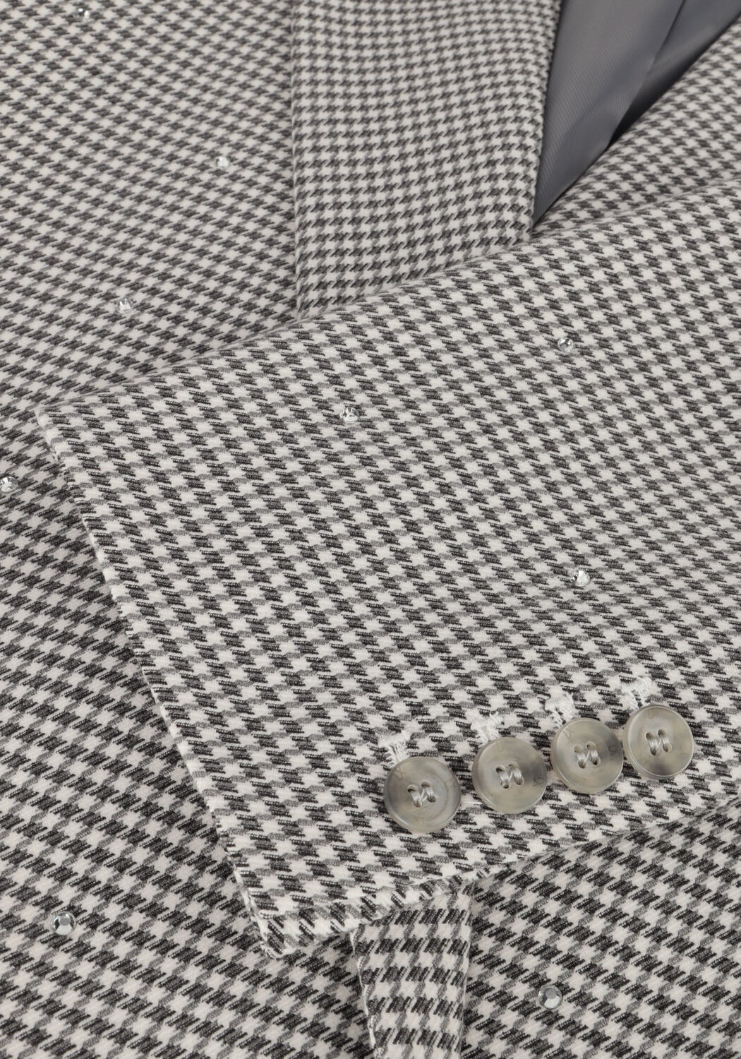 Grijze ALIX THE LABEL Blazer LADIES WOVEN MINI CHECK BLAZER - large