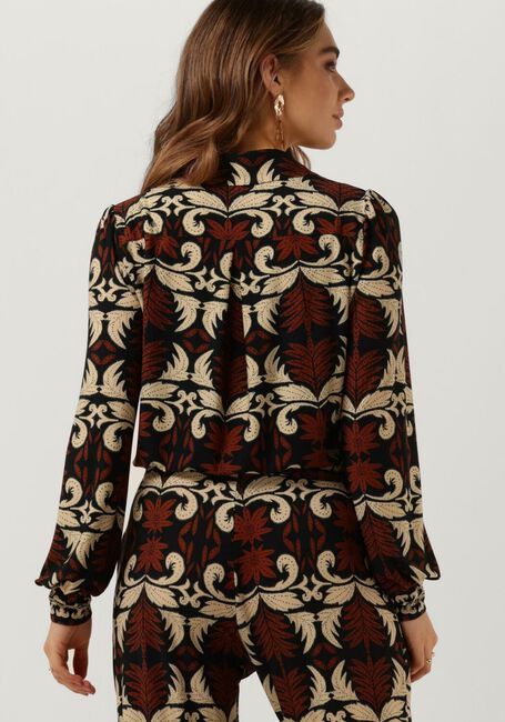 Bruine VANILIA Blouses PALM BOW BLOUSE - large