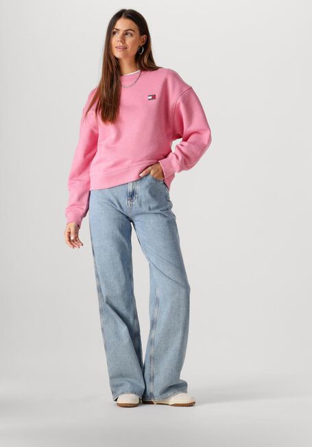 Roze TOMMY JEANS Trui TJW BXY BADGE CREW - large