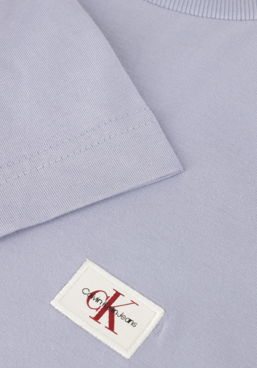 Blauwe CALVIN KLEIN T-shirt WOVEN LABEL REGULAR TEE - large