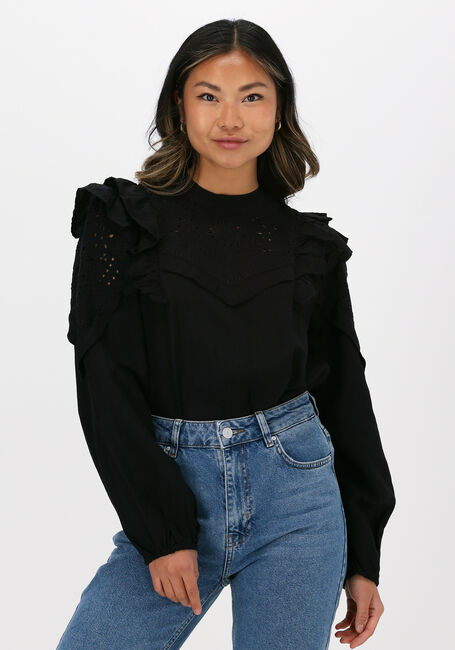 Zwarte SCOTCH & SODA Blouses EMBROIDERED VOLUMINOUS SLEEVED - large