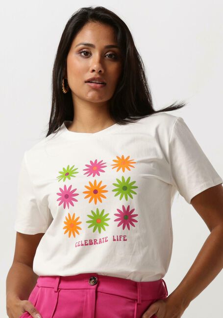 Gebroken wit YDENCE T-shirt T-SHIRT CELEBRATE LIFE - large