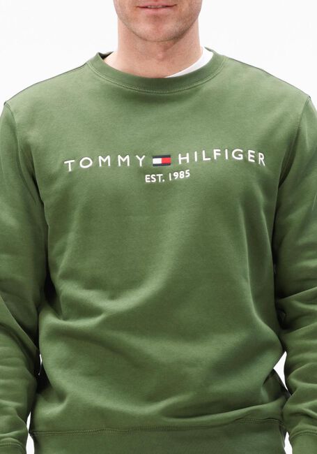 Olijf TOMMY HILFIGER Sweater TOMMY LOGO SWEATSHIRT - large