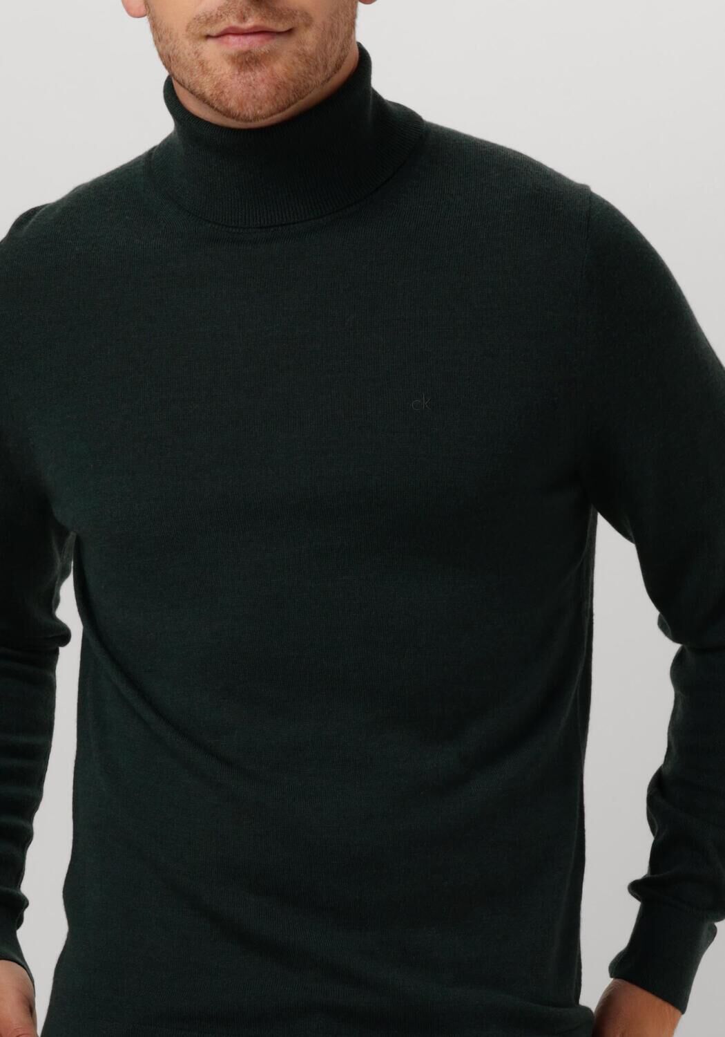 CALVIN KLEIN Heren Truien & Vesten Merino Turtle Neck Donkergroen