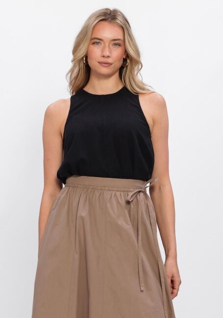 Zwarte SELECTED WOMEN Top SLFLUISA SL LINEN BLEND TOP - large