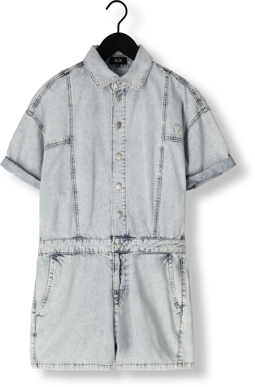 ALIX THE LABEL Dames Jumpsuits Ladies Woven Denim Playsuit Blauw