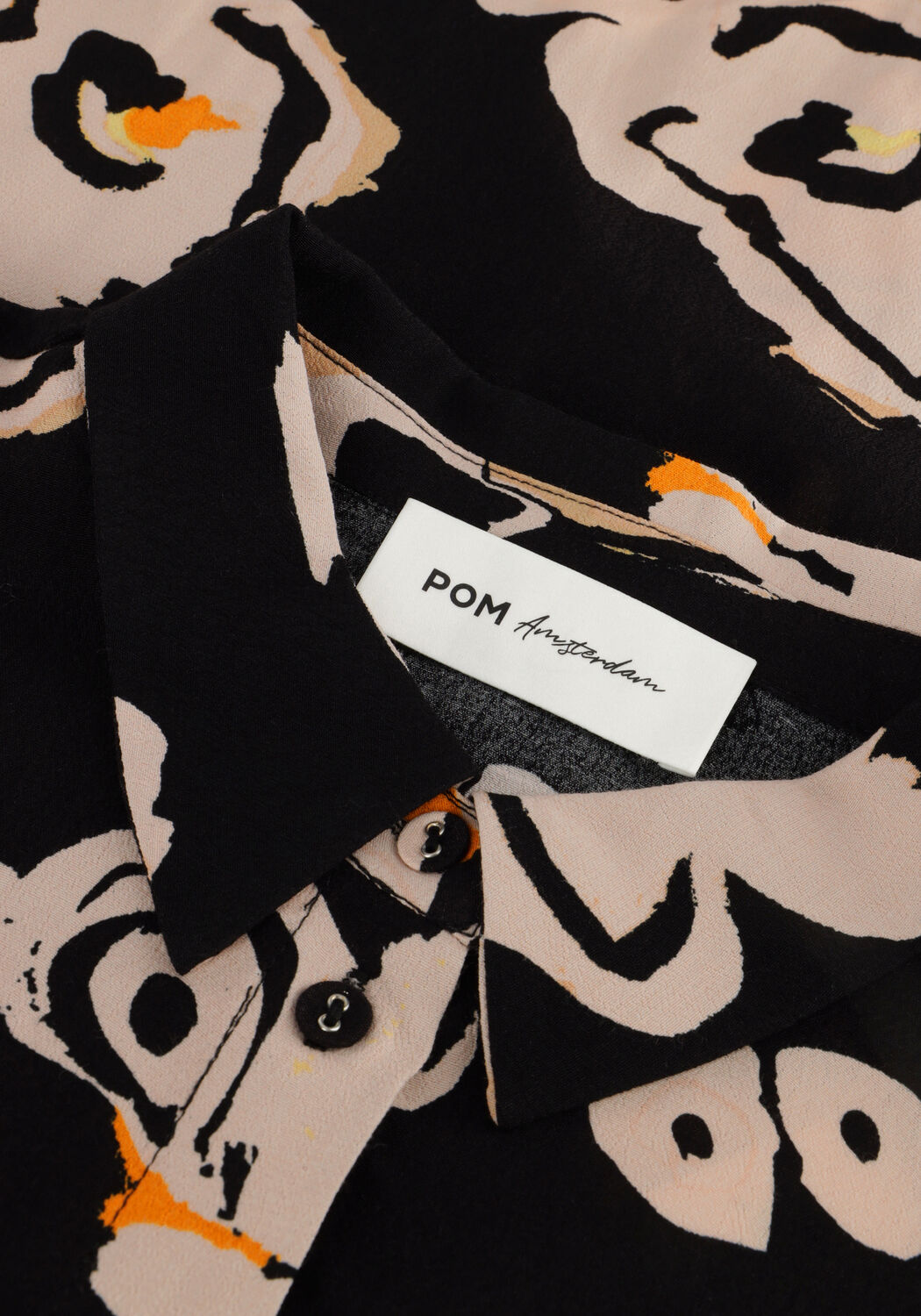 Zwarte POM AMSTERDAM Blouses FLOWER GLORY BLACK - large