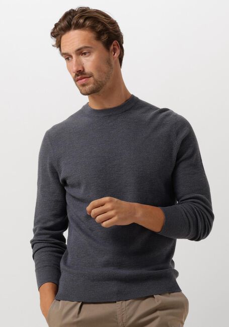 Blauwe PROFUOMO Trui PULLOVER CREW NECK - large