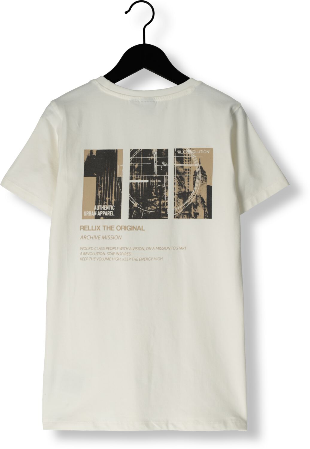 RELLIX Jongens Polo's & T-shirts T-shirt Rlx Backprint Gebroken Wit