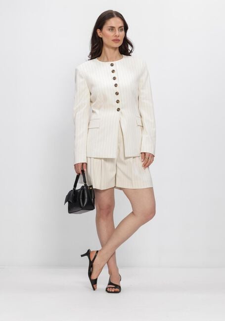 Ecru COPENHAGEN MUSE Korte broek CMTAILOR-SHORTS STRIPE - large