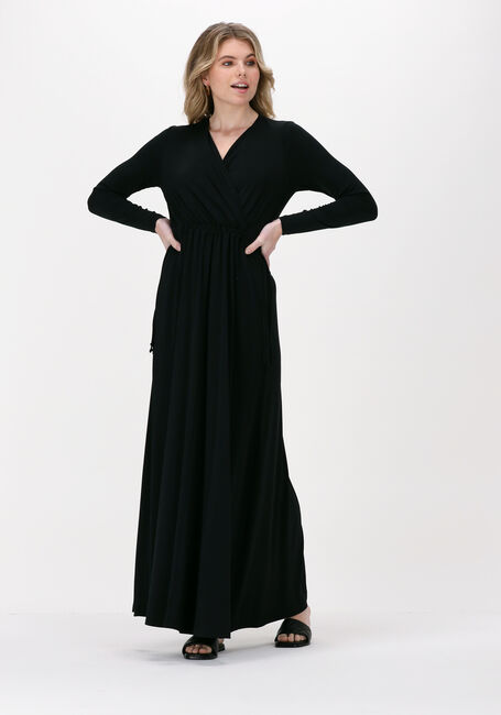 Zwarte VANILIA Maxi jurk UNI LONG DRAPE DRESS - large