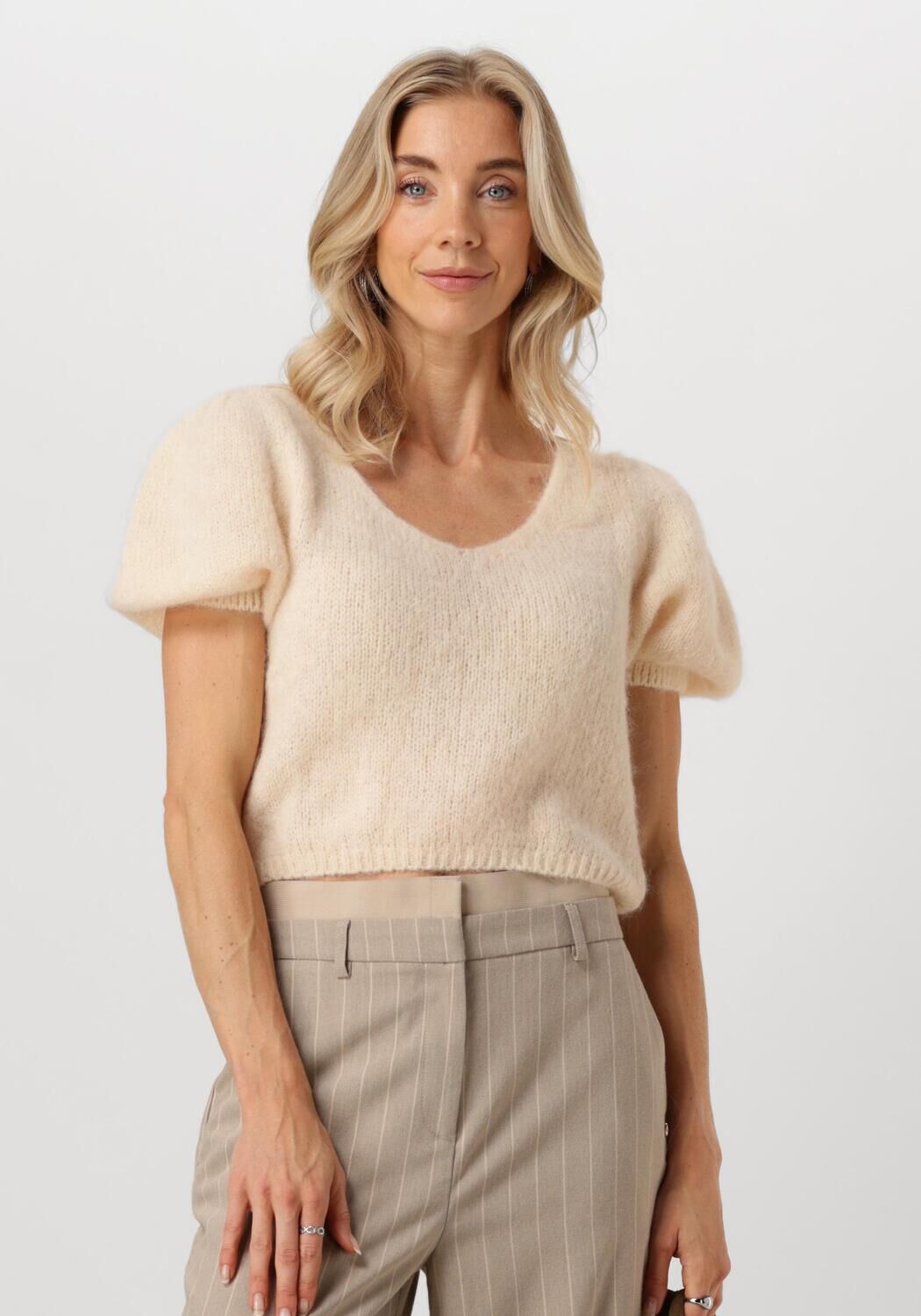 American Dreams Korte mouw Almond Pullover Beige Dames