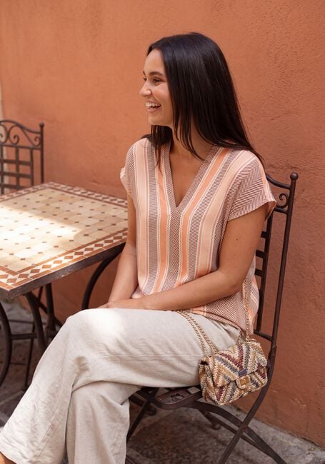 Khaki SUMMUM Broeken TROUSER LINEN LOOK - large
