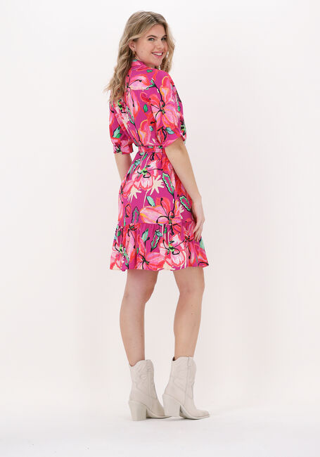 Fuchsia POM AMSTERDAM Mini jurk LILY DRESS SHORT - large