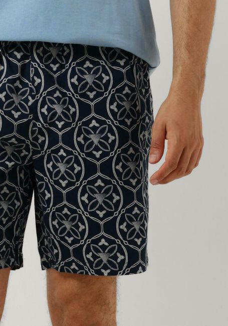 Donkerblauwe PURE PATH Korte broek SHORTS WITH ALL-OVER-PRINT AND CORDS - large