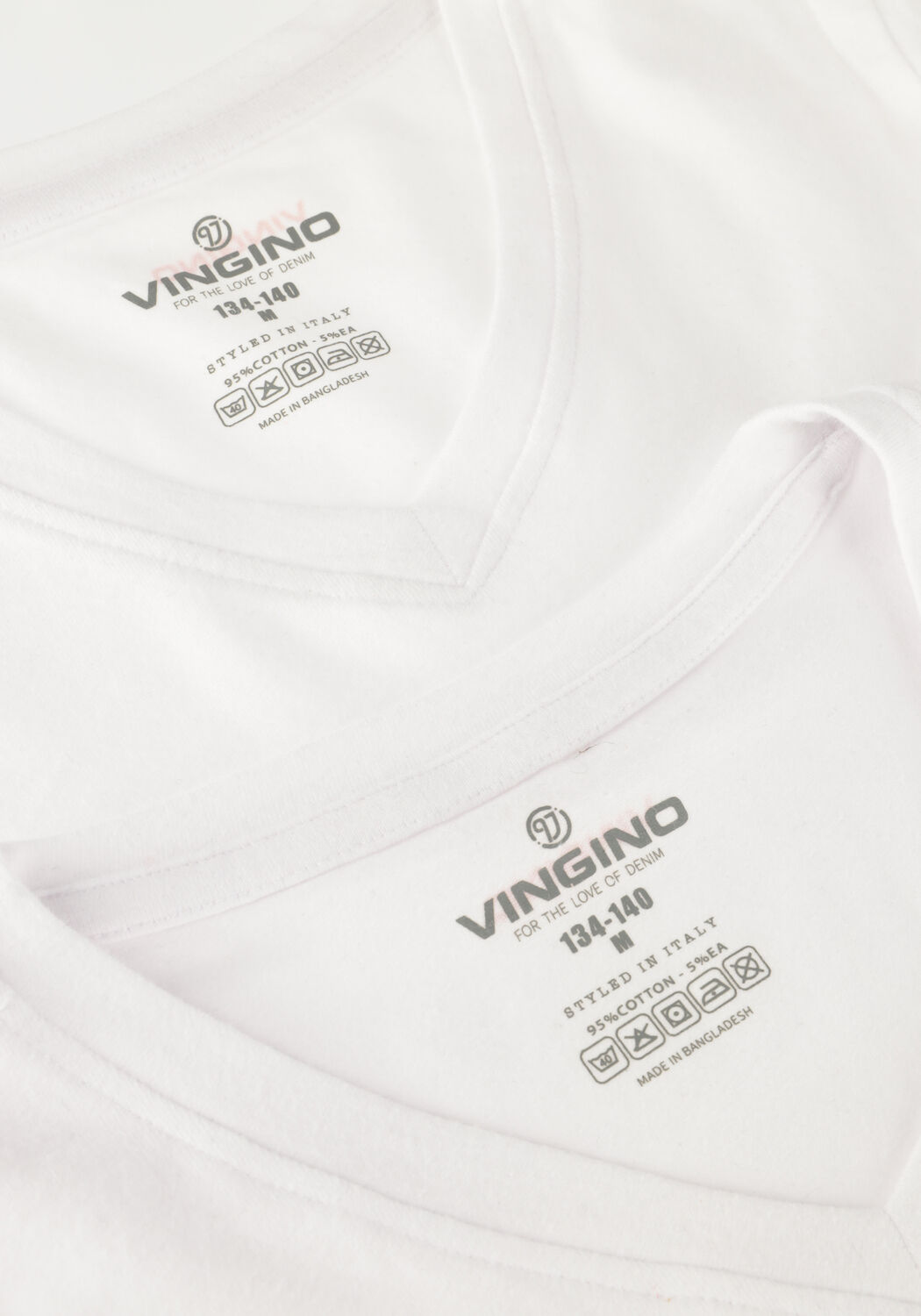 Witte VINGINO T-shirt BOYS T-SHIRT V-NECK (2-PACK) - large